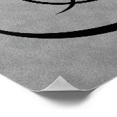 Letter K, Gothic Monogram Black Poster (Hoek)