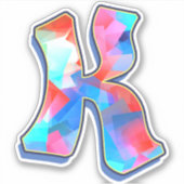 Letter K_ Graffiti alfabet letters Sticker (Voorkant)