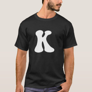 Letter K Hoofdletter Alfabet Team Groepen Kostuum T-shirt