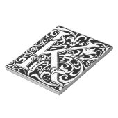Letter K Middeleeuws Monogram Art Nouveau Notitieblok (Gedraaid)