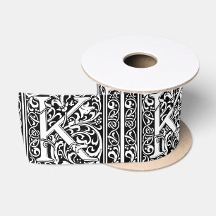 Letter K Middeleeuwse Monogram Art Nouveau Lint