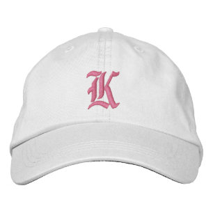 Letter K monogram geborduurd Pet