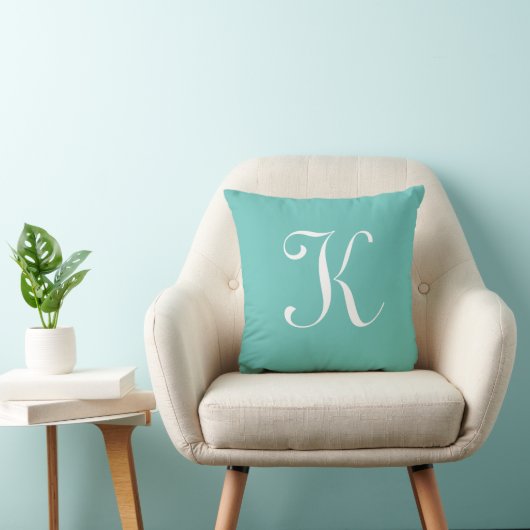 Letter K Monogram Initiaal Aangepast Kussen (Stoel)