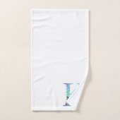 Letter K Monogram Initial Bath Gift Set Bad Handdoek (Handdoek)