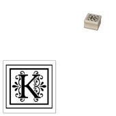 Letter K Monogram Rubberstempel (Gestempeld)