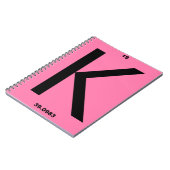 Letter K roze Notitieboek (Linkerzijde)