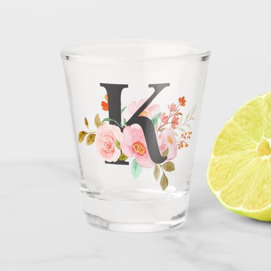 Letter K Shot Glas (Voorkant)