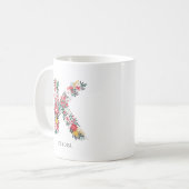 letter K | Whimsical Floral Letter Monogram I Mok (Voorkant links)