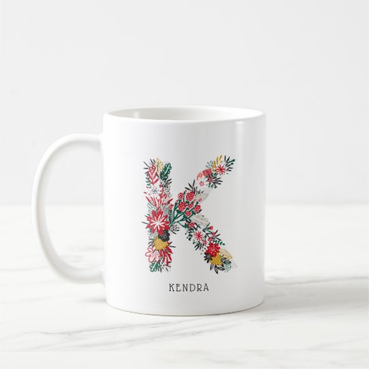 letter K | Whimsical Floral Letter Monogram I Mok (Links)