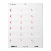 Letter L Adreslabel Etiket (Full Sheet)