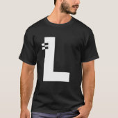 Letter L Alphabet Initiaal Monogram T-shirt (Voorkant)