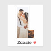 Letter L Alphabet & Photo Custom-Cut Vinyl Sticker (Feuille)