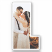 Letter L Alphabet & Photo Custom-Cut Vinyl Sticker (Devant)