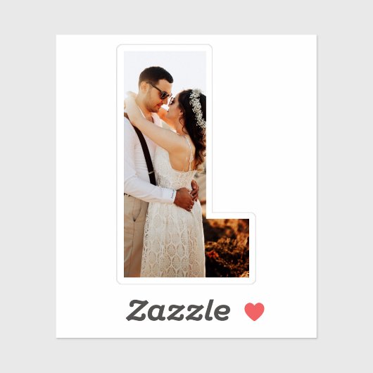 Letter L Alphabet & Photo Custom-Cut Vinyl Sticker