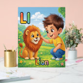 Letter L Alphabet Poster – L is for Lion (Mariage)