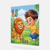 Letter L Alphabet Poster – L is for Lion (Angle)