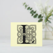 Letter L Celtic Knot Monogram Briefkaart (Staand voorkant)