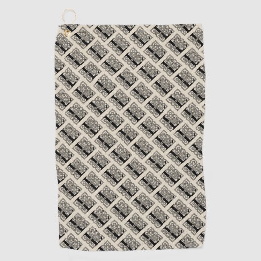 Letter L  Celtic Knot Monogram Golfhanddoek (Voorkant)