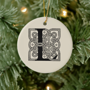 Letter L Celtic Knot Monogram Keramisch Ornament