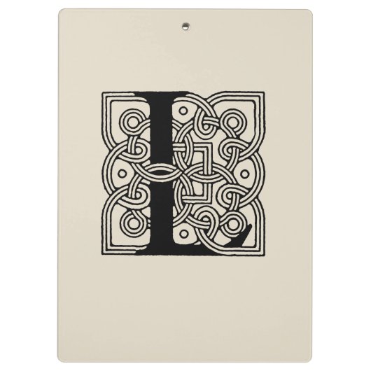 Letter L  Celtic Knot Monogram Klembord (Achterkant)