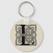Letter L Celtic Knot Monogram Sleutelhanger (Achterkant)