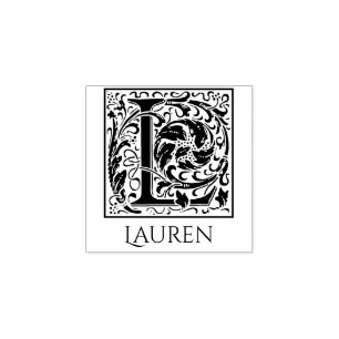 Letter L  eerste brief gepersonaliseerd Rubberstempel