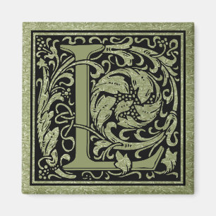 Letter L First Letter Monogram Magneet
