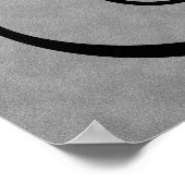 Letter L, Gothic Monogram Black Poster (Hoek)