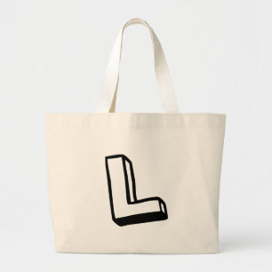 Letter L Grote Tote Bag