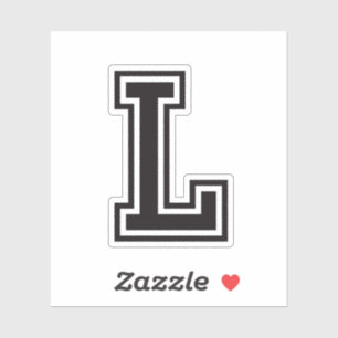 Letter L-lettertype voor sportief college Sticker