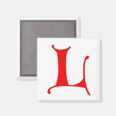Letter L Magneet (Voorkant / Achterkant)