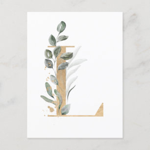 Letter L Monogram Briefkaart
