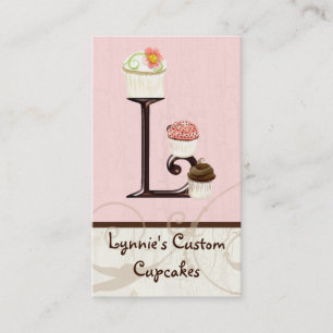 Letter L Monogram Dessert Bakery-Visitekaartjes Visitekaartje