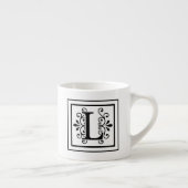 Letter L Monogram Espresso Mok (Rechts)