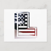 Letter L Monogram Initiaal USA Briefkaart (Voorkant)