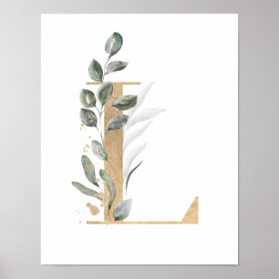 Letter L Monogram Poster