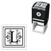 Letter L Monogram Zelfinktende Stempel (In situ)