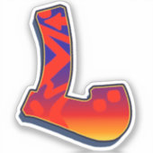 Letter L -  Night Sky Sticker (Voorkant)