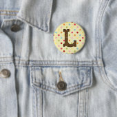 Letter L Ronde Button 5,7 Cm (In situ)