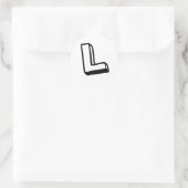 Letter L Ronde Sticker (Tas)