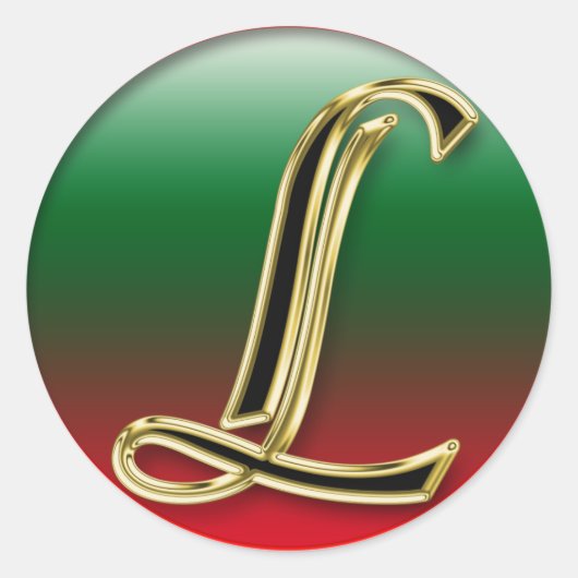 LETTER L STICKER + geschenken (Voorkant)
