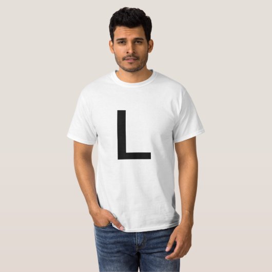 Letter L T-shirt (Voorkant volledig)