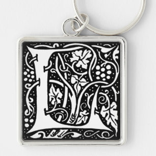 Letter 'L' William Morris Design - Sleutelhanger