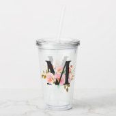 Letter M Acryl Drinkbeker (Achterkant)