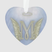 Letter M Angel Monogram Ornament (achterkant)