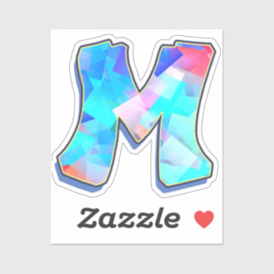 Letter M -  Color Mix Sticker