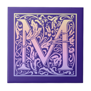 Letter M Colorful First Letter Gradient Tegeltje