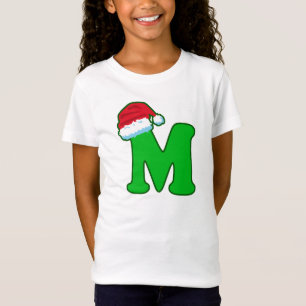 Letter M Father Santa Claus Pet Alphabet T-shirt