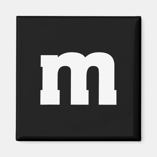 Letter M hoofdalfabet Magneet (Voorkant)