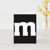 Letter M Hoofdalphabet Kaart (Gele Bloem)